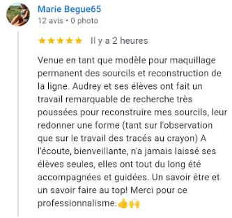 avis d'une cliente "modèle"